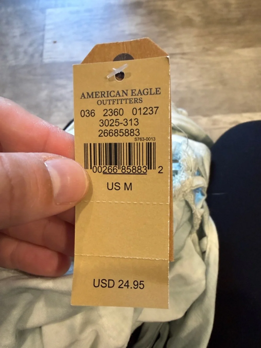 American Eagle Outfitters Pale Blue Tie-Dye Lattice Shoulder Tank
